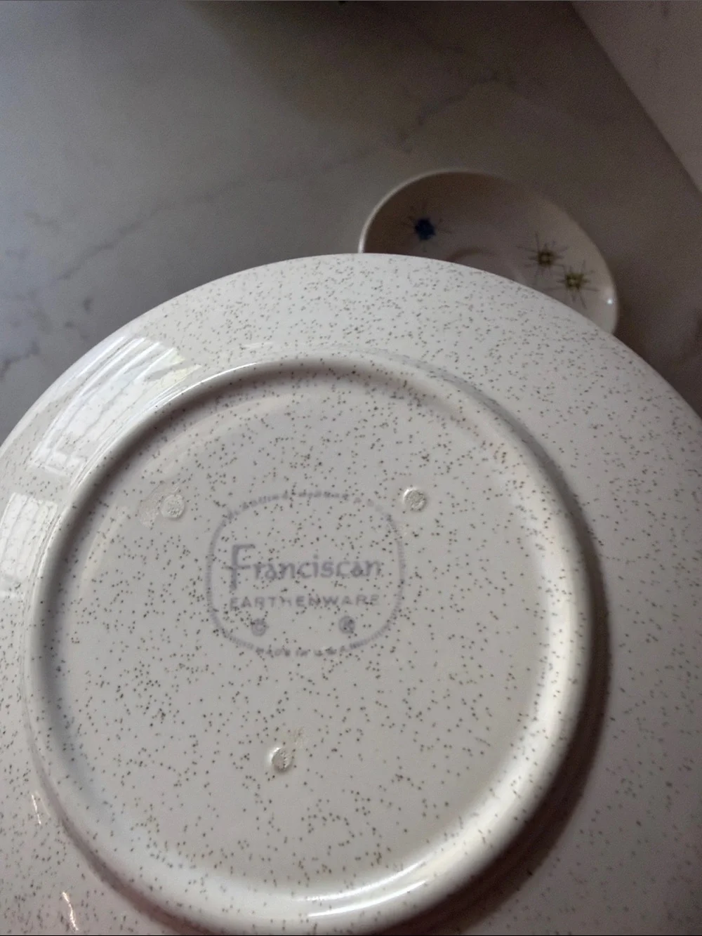 Mid Century Atomic  Franciscan Starburst Saucers Set of 2
